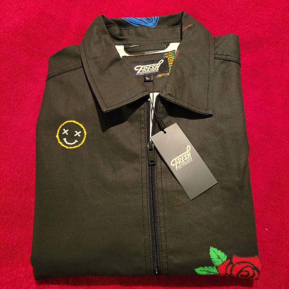 Fresh Prints of Bel-Air Men's Black Light Jean Jacket / Coat